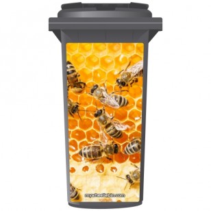 Bees In Honey Wheelie Bin Sticker Panel